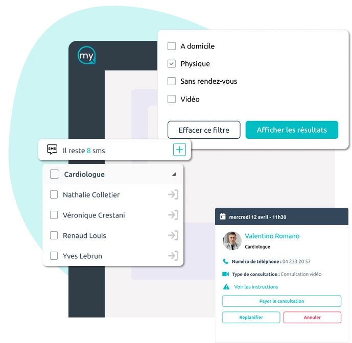 Tool voor het beheren van afspraken en herinnerings-sms'jes