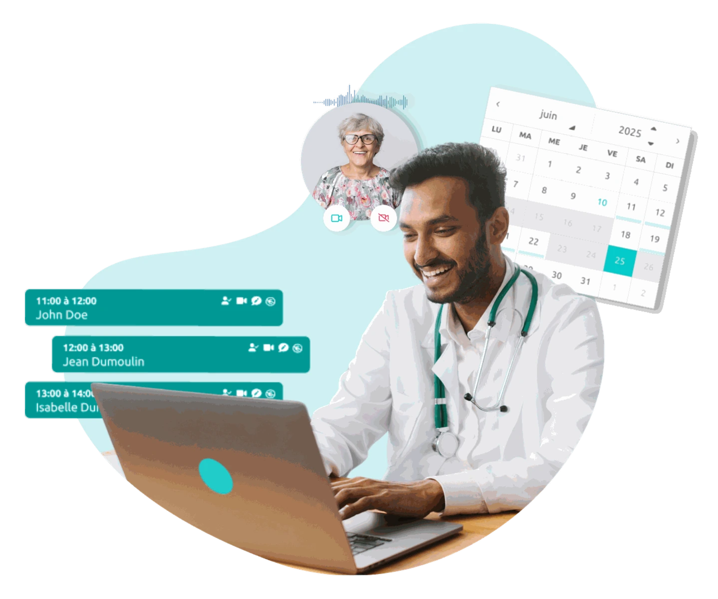 médecin sur son interface Myconsultation.be